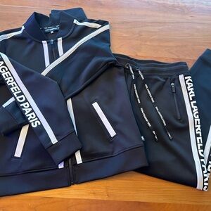 Women’s Karl Lagerfeld logo track suit size small
